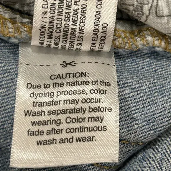 Baggy Jeans Women 8/29R Stone Wash Denim High Rise Distressed Streetwear - Picture 13 of 14